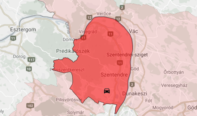 Összeütközött két autó Budakalászon