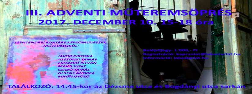 Ismét Adventi Műteremsöprés!