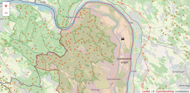 Árokba hajtott egy autó Tahitótfalu és Pócsmegyer között