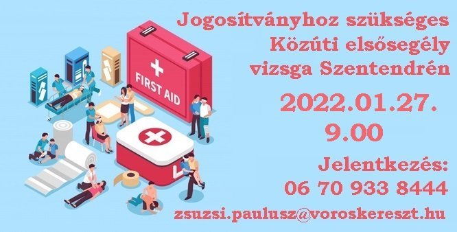 Közúti elsősegély vizsga januárban Szentendrén