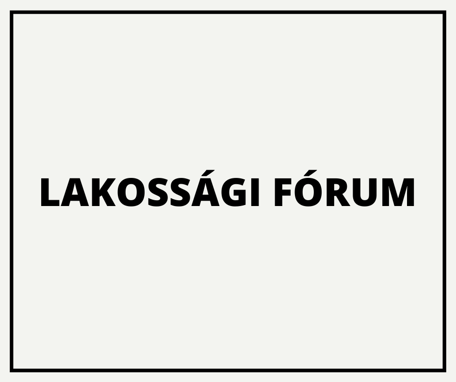 Lakossági fórum ma 18 órától