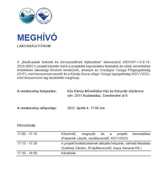 Lakossági fórum április 4-én