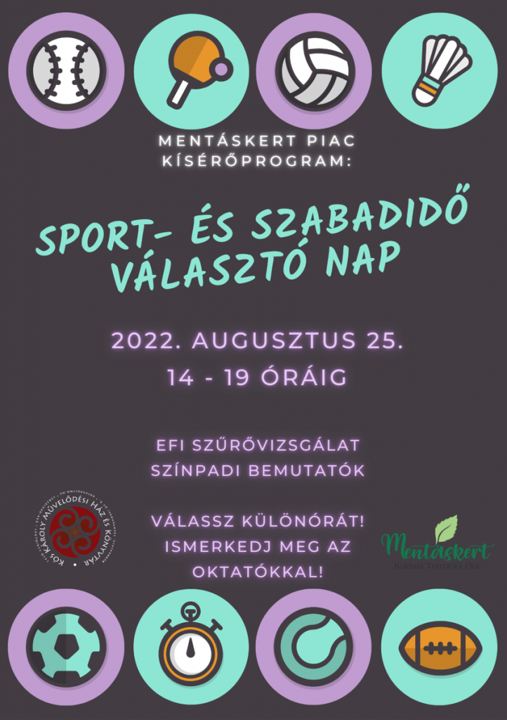 Sport- és szabadidő választó nap a Mentáskertben