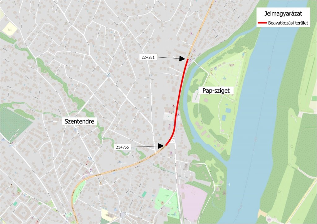 Újabb ütemezéshez érkeztek a burkolatfelújítási munkák a 11-es számú főút szentendrei átkelési szakaszán