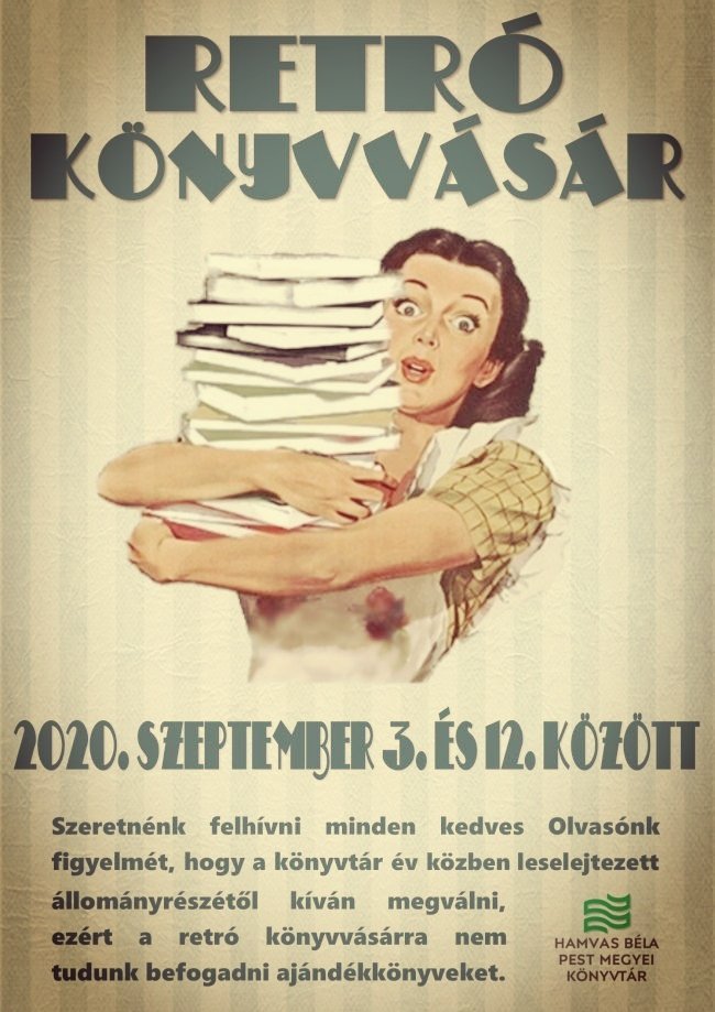 Retró könyvvásár lesz a HBPMK-ban