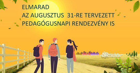 Elmarad a hétfőre tervezett pedagógusnapi rendezvény is Budakalászon