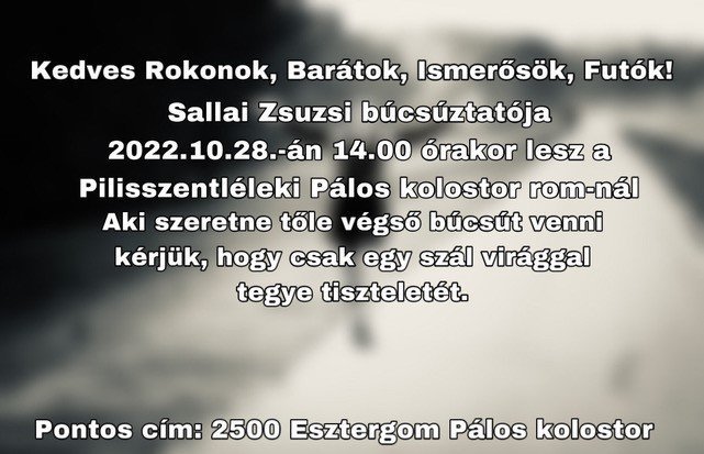 Sallai Zsuzsannától búcsúzunk