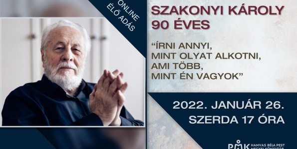 Szakonyi Károly Kossuth-díjas író tart előadást a Pest Megyei Könyvtárban