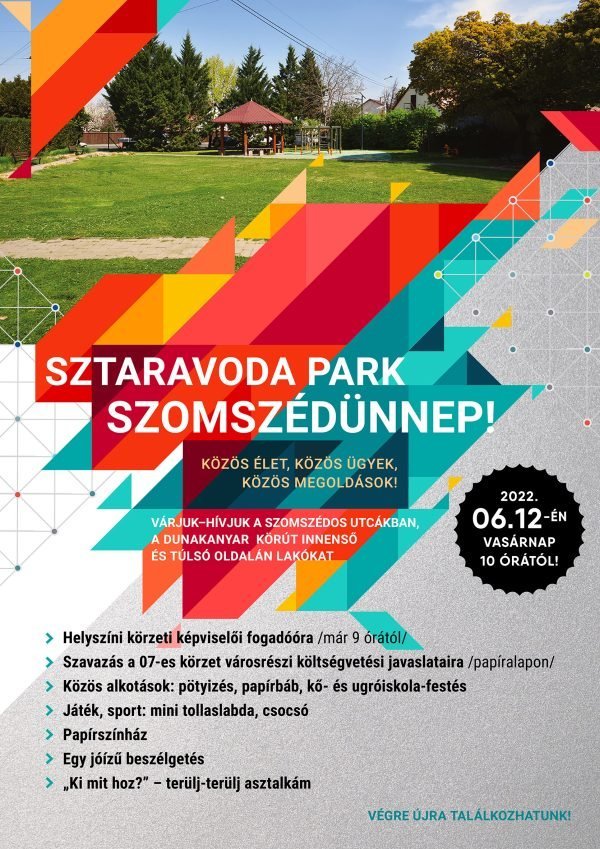 Szomszédünnep lesz június 12-én a Sztravoda Parkban