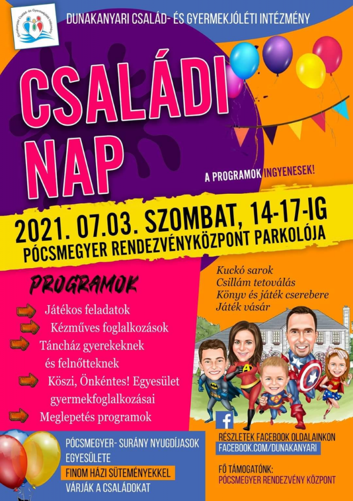 Családi nap a Dunakanyari Család-és Gyermekjóléti Intézmény szervezésében