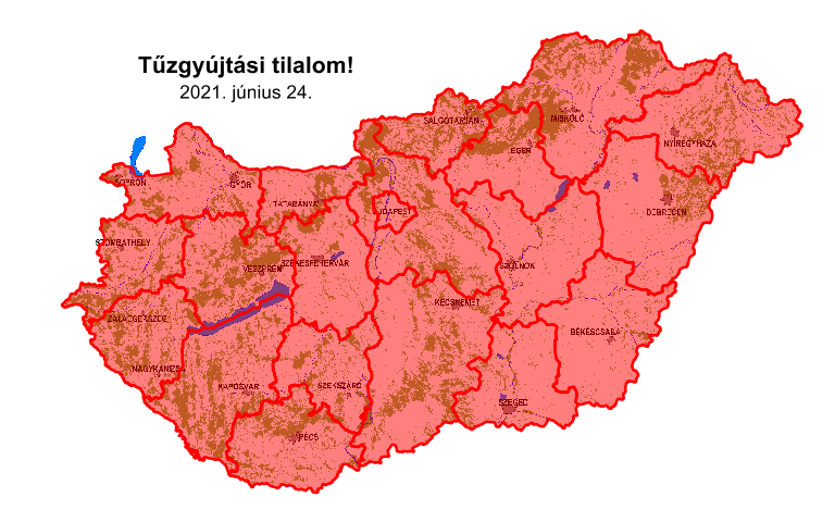  Éjféltől tűzgyújtási tilalom van az egész országban