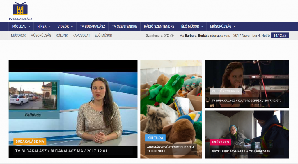 Megújult a TV Budakalász weboldala