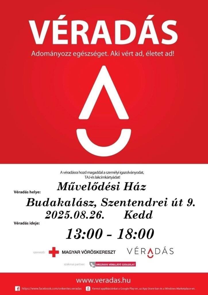 Véradás augusztus 26-án