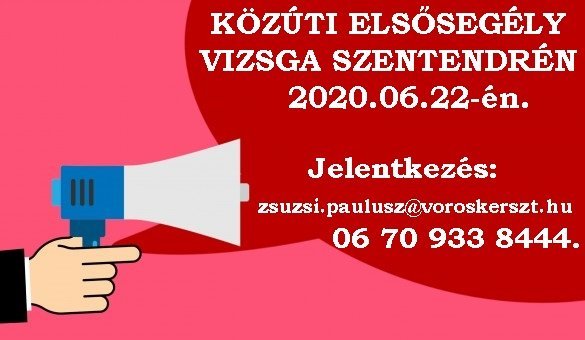 Közúti elsősegély vizsga Szentendrén
